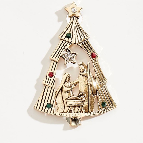 Studio Ville The Christmas Nativity Brooch Pin NIB The Paper Store - Picture 2 of 2